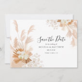 Pampas Grass Terracotta Botanical Save The Date (Voorkant)