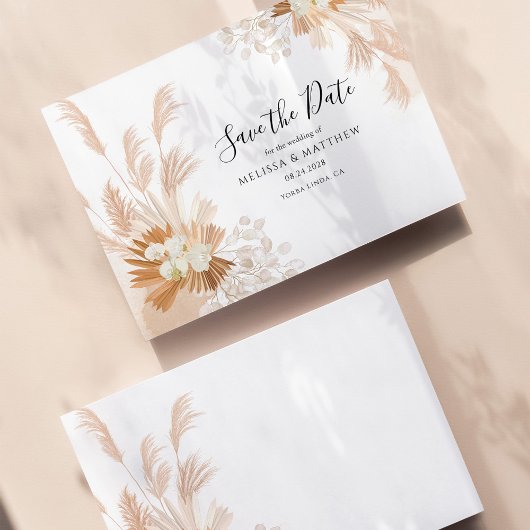 Pampas Grass Terracotta Botanical Save The Date