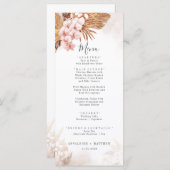 Pampas Grass Terracotta Botanical Wedding Menu (Voorkant / Achterkant)