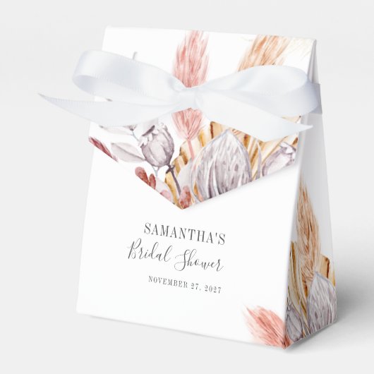 Pampas Grass Terracotta Botanisch Vrijgezellenfees Bedankdoosjes (Voorkant Zijde)