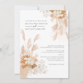 Pampas Grass Terracotta Botanische Gedroogde Palme Kaart (Voorkant)