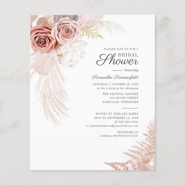 Pampas Grass Terracotta Bridal Shower (Voorkant)
