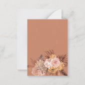 Pampas grass Terracotta Bridal Tea Party Shower in Notitiekaartje (Achterkant)