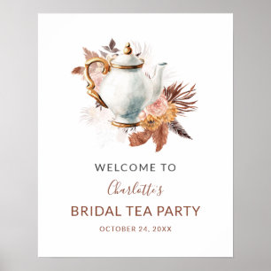 Pampas Grass Terracotta Bridal Tea Welkom Poster