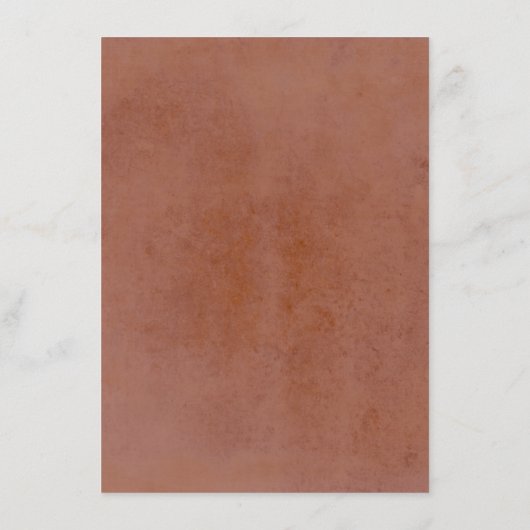 Pampas Grass Terracotta Bruiloft Details Informatiekaartje (Achterkant)