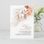 Pampas Grass Terracotta Brunch Baby shower Kaart (Staand voorkant)