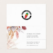 Pampas Grass Terracotta Desert Palms Visitekaartje (Buitenkant ongevouwen)