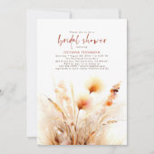 Pampas Grass Terracotta Floral Herfst Vrijgezellen Kaart (Voorkant)