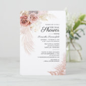 Pampas Grass Terracotta Floral Vrijgezellenfeest Kaart (Staand voorkant)