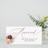 Pampas grass Terracotta Floral Wedding Gereserveer (Staand voorkant)