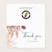 Pampas Grass Terracotta Hartelijk dank Visitekaartje (Buitenkant ongevouwen)