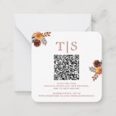 Pampas Grass Terracotta Herfst QR Code Enclosure Notitiekaartje (Voorkant)