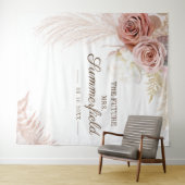 Pampas Grass Terracotta Herfst Vrijgezellenfeest Wandkleed (In Situ (horizontaal))