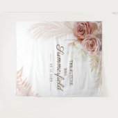 Pampas Grass Terracotta Herfst Vrijgezellenfeest Wandkleed (Voorkant (horizontaal))