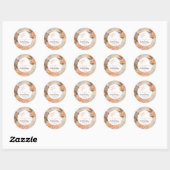 Pampas Grass Terracotta Hydrangeas Birthday Party Ronde Sticker (Vel)