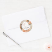 Pampas Grass Terracotta Hydrangeas Birthday Party Ronde Sticker (Envelop)
