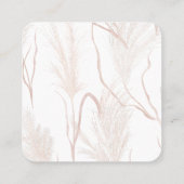 Pampas Grass Terracotta Manuscript sparen de Kaart Vierkante Visitekaartje (Achterkant)