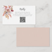 Pampas Grass Terracotta Meisje Baby shower Registr Informatiekaartje (Voorkant / Achterkant)