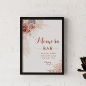 Pampas Grass Terracotta Mimosa Bar Teken Poster