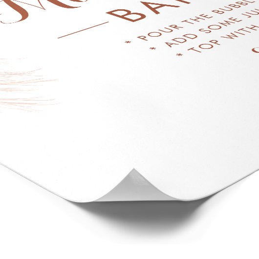 Pampas Grass Terracotta Mimosa Bar Teken Poster (Hoek)