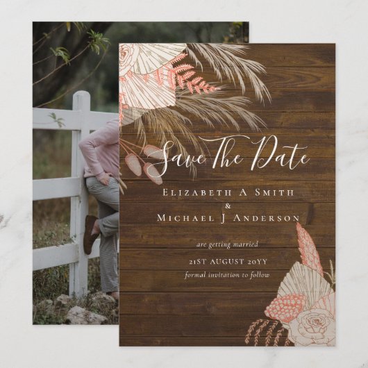 PAMPAS GRASS Terracotta PAMPAS (Voorkant / Achterkant)