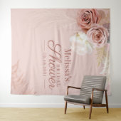 Pampas Grass Terracotta Photo Booth Vrijgezellenfe Wandkleed (In Situ (horizontaal))