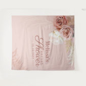 Pampas Grass Terracotta Photo Booth Vrijgezellenfe Wandkleed (Voorkant (horizontaal))