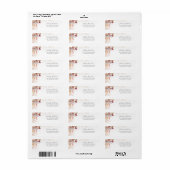 Pampas Grass Terracotta Return Address Etiket (Full Sheet)
