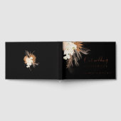 Pampas Grass Terracotta Roos Goudfolie Bruiloft Gastenboek (Volledig)