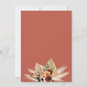 Pampas Grass Terracotta Rust Arch Bruiloft Kaart (Achterkant)