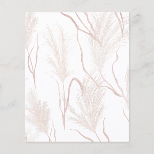 Pampas Grass Terracotta Save the Date Flyer (Achterkant)