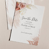 Pampas Grass Terracotta Save the Date Flyer