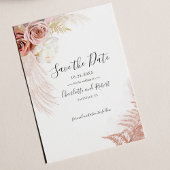Pampas Grass Terracotta Save the Date Flyer