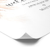 Pampas Grass Terracotta Script Minimalist Weddensc Poster (Hoek)