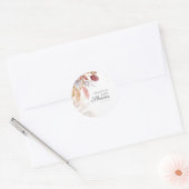 Pampas grass Terracotta Tan Dried Palm Baby shower Ronde Sticker (Envelop)