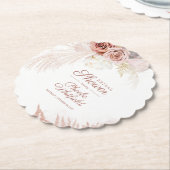 Pampas Grass Terracotta Tan Vrijgezellenfeest Kartonnen Onderzetters (Gekanteld)