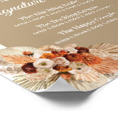 Pampas Grass Terracotta tropical Signature Drinken Poster (Hoek)