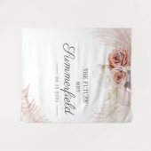 Pampas Grass Terracotta Vrijgezellenfeest Achtergr Wandkleed (Voorkant (horizontaal))