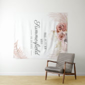 Pampas Grass Terracotta Vrijgezellenfeest Achtergr Wandkleed (In Situ (horizontaal))