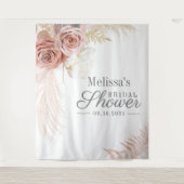 Pampas Grass Terracotta Vrijgezellenfeest Achtergr Wandkleed (Voorkant)