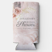 Pampas Grass Terracotta Vrijgezellenfeest Script Seltzer Blikjeskoeler (Achterkant)