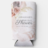 Pampas Grass Terracotta Vrijgezellenfeest Script Seltzer Blikjeskoeler (Voorkant)