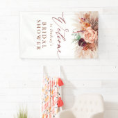 Pampas Grass Terracotta Vrijgezellenfeest Welkom Spandoek (Insitu)