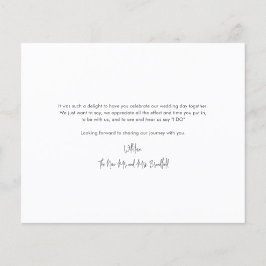 Pampas Grass Terracotta Weddenschap Hartelijk dank (Achterkant)