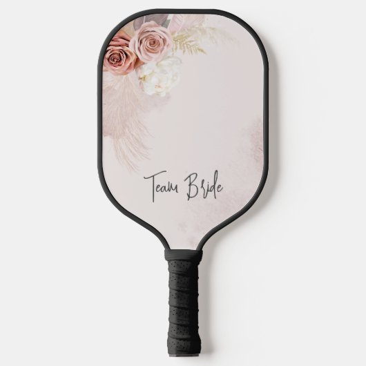 Pampas Grass Terracotta Wedding Bride Team Pickleball Paddle (Voorkant)
