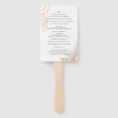 Pampas Grass Terracotta Wedding Ceremony Programme Handwaaier (Achterkant)