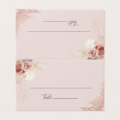 Pampas Grass Terracotta Wedding Floral Place Card Kaart (Buitenkant ongevouwen)