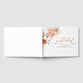 Pampas Grass Terracotta Wedding Guest Book Gastenboek (Volledig)