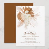 Pampas Grass Terracotta Wedding Kaart (Voorkant / Achterkant)