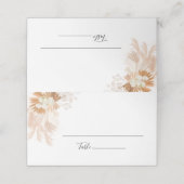 Pampas Grass Terracotta Wedding Plaatskaartje (Buitenkant ongevouwen)